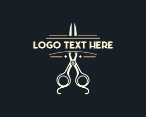 Barbershop Styling Scissors logo design