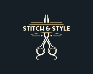 Barbershop Styling Scissors logo design