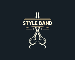 Barbershop Styling Scissors logo design