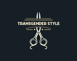 Barbershop Styling Scissors logo design