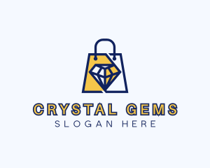 Diamond Shopping Bag logo design