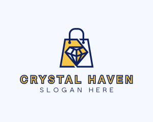 Diamond Shopping Bag logo design