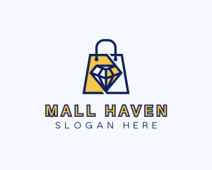 Diamond Shopping Bag logo design