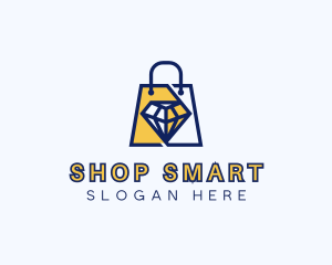 Diamond Shopping Bag logo design