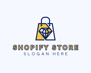 Diamond Shopping Bag logo design