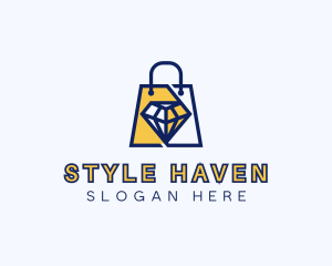 Diamond Shopping Bag logo design