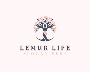 Wellness Yoga Tree logo design