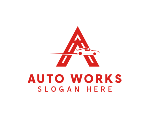 Auto Vehicle Letter A  logo design