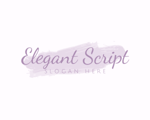 Classy Script Paintbrush logo design