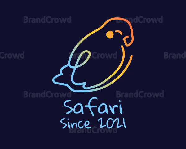 Minimalist Gradient Parrot Logo