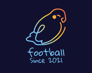 Pet Store - Minimalist Gradient Parrot logo design