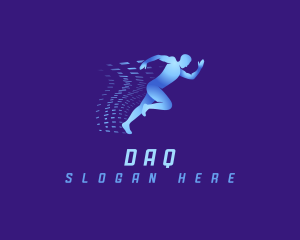 Dash - Running Man Fitness logo design