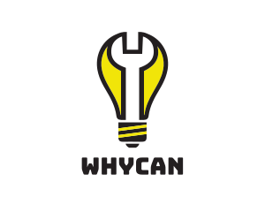 Wrench Light Bulb Logo