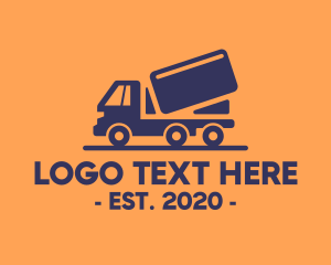 Cargo Delivery - Credit Card Truck logo design