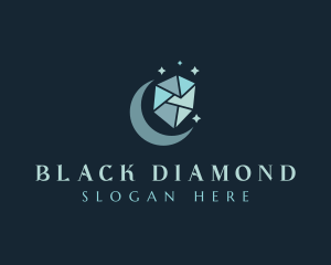 Crystal Moon Jewel logo design