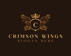 Crown Shield Wing logo design