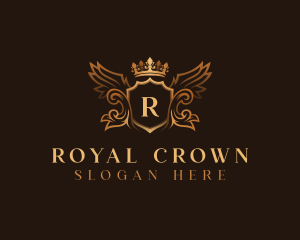 Crown Shield Wing logo design