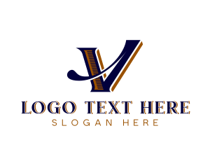 Bar - Artisanal Company Letter V logo design