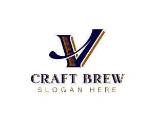 Brewer - Artisanal Company Letter V logo design