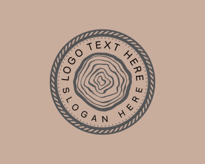 Bohemian - Woodwork Rope Circle logo design
