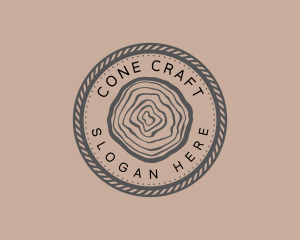 Woodwork Rope Circle logo design