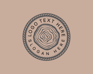 Wood Worker - Woodwork Rope Circle logo design