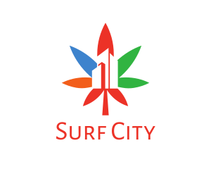 Colorful Cannabis City logo design