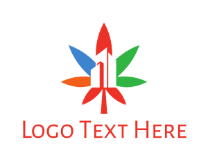 Tower - Colorful Cannabis City logo design