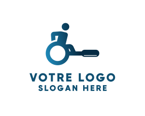 Blue - Handicap Wheelchair Search logo design