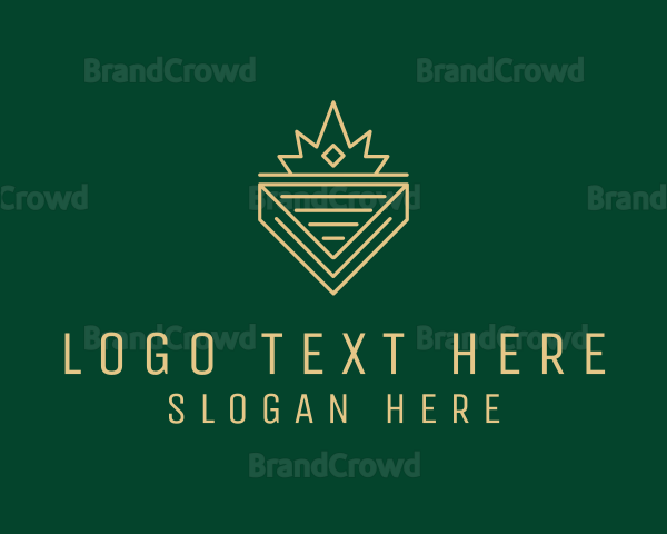 Minimalist Crown Letter V Logo