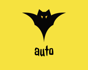 Scary Bat Silhouette  Logo