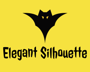 Scary Bat Silhouette  logo design