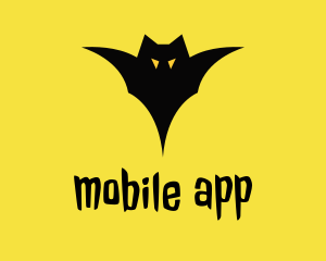 Monster - Scary Bat Silhouette logo design