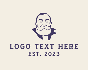 Fathers Day - Old Bearded Man logo design
