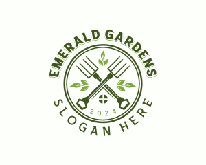 Pitchfork Gardening Landscaper logo design