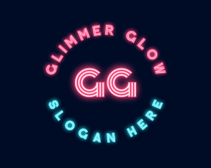 Neon Stripes Glow logo design