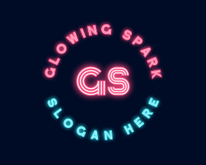 Neon Stripes Glow logo design