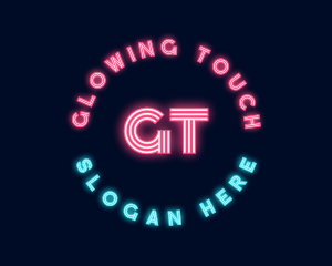 Neon Stripes Glow logo design