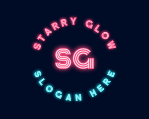 Neon Stripes Glow logo design