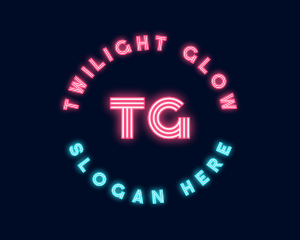 Neon Stripes Glow logo design