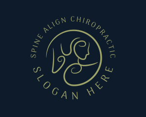 Chiropractor - Feminine Masseuse Therapy logo design