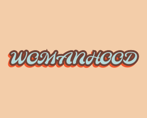 Retro Pop Art Script Logo