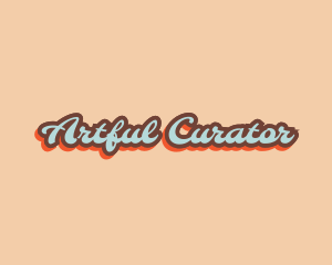 Retro Pop Art Script logo design