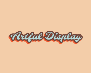 Retro Pop Art Script logo design