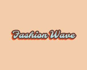 Trend - Retro Pop Art Script logo design