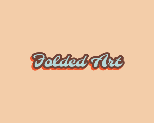 Retro Pop Art Script logo design