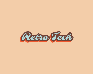 Retro Pop Art Script logo design