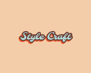 Trend - Retro Pop Art Script logo design