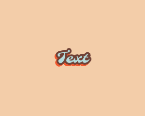 Retro Pop Art Script logo design