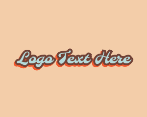 Beauty - Retro Pop Art Script logo design